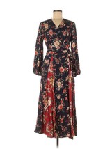 NWT FARM Rio for Anthropologie Petite Gracia Wrap Maxi in Navy Floral Dress MP - £132.34 GBP