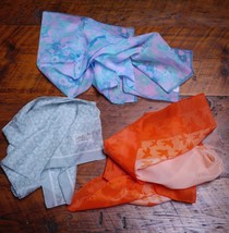 Scarf Lot of 3 Vintage Sarah Coventry, Robinson Golluber Colorful Dress ... - $24.74