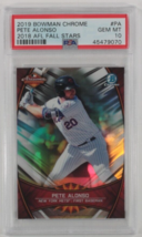 2019 Bowman Chrome Pete Alonso 2018 AFL Fall Stars PSA 10 Gem Mint AFL-PA - $100.25