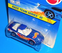 Hot Wheels 1997 Race Team III Series #536 &#39;80s Corvette Blue w/ 5SPs Dark Roof - £2.32 GBP