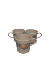 Set Of 3-Corning USA Corelle  Abundance Fruits Pattern Coffee Tea Cups Mugs - $8.73