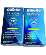 2 Pack Gillette Deodorant Clinical Protection Clear Gel Power Rush 1.6oz - $33.99