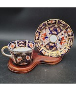 Antique c.1915 Royal Crown Derby Imari Pattern England Demitasse Cup &amp; S... - $67.82 CAD