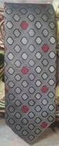 Gianni Versace Silver &amp; Red Medusa Classic Silk Tie Made in Italy - £40.20 GBP