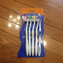 Brush &#39;n Clean 5 Pack Soft Nylon Bristle Toothbrushes NEW in Package - £0.78 GBP