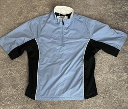 DryJoys FootJoy Rain Jacket Windbreaker Womens Small Short Sleeve Blue Black - $29.69