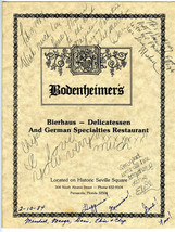 Bodenheimer&#39;s Bierhaus Delicatessen German Restaurant Pensacola Florida 1984 - $24.72