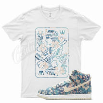 White QUEEN T Shirt for N SB Dunk High Hawaii Sail Blue Green Aqua Floral  - £20.02 GBP+