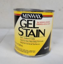 Minwax Wood Gel Stain Black 1/2 Pint Non-Drip Multi-Surface 8 oz - £27.09 GBP