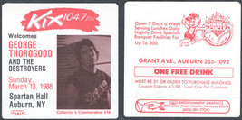 George Thorogood OTTO Cloth Collector&#39;s Commemorative Patch from a 1988 ... - £3.98 GBP