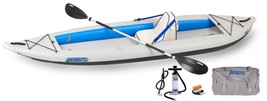 385ft Deluxe Solo Inflatable Portable Kayak Fast Track Package - £782.86 GBP
