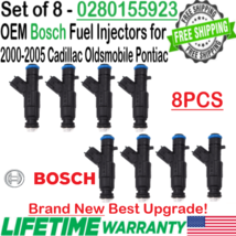 NEW Bosch OEM x8 Best Upgrade Fuel Injectors for 2000-2005 Cadillac Deville 4.6L - £332.91 GBP