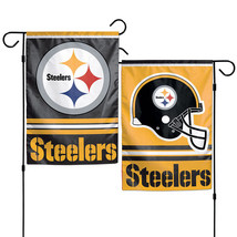 Pittsburgh Steelers Flag 12x18 Garden Style 2 Sided - $809.73 MXN