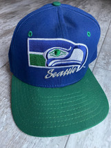 Vintage 90s Seattle Seahawks New Era Snapback (1 Missing snap) - £16.07 GBP