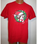 BUC-EE&#39;S Never Calm Always Bright T-SHIRT Adult L CHRISTMAS Beaver Funny - $20.80 CAD