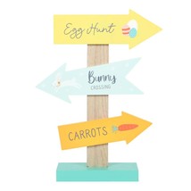 Egg Hunt This Way Sign Stake, Easter Sign, Egg Hunt Sign, Easter Celebra... - $15.99
