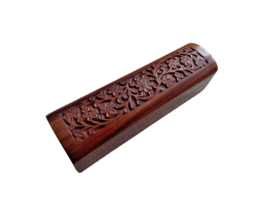 7&quot; Natural Wood Relic Case Incense Storage Box Christian Church Home Use... - $19.79