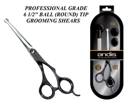 Andis Japanese Stainless Steel Pro Grooming 6 1/2&quot; Ball Safety Tip Shear Scissor - £63.99 GBP
