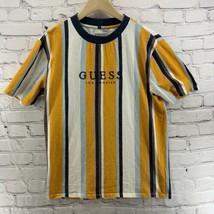 Guess Originals T Shirt Sz S Striped Vintage  Yellow White - $24.74