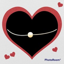 Illusion Solitaire Acrylic Pearl Choker - £11.10 GBP