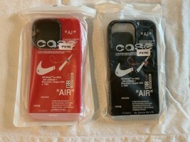 New Set of 2 iPhone 13 PRO NIKE AIR Case Red Black - $220.54 MXN