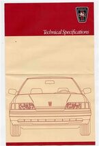 Sterling Motor Car Technical Specifications Brochure - $15.84