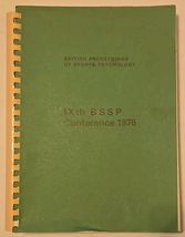 Rare - British Proceedings Of Sports Psychology IXth BSSP Congress 1976 ... - $42.80