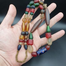 vintage Glass beads Mix Color glass beads Necklaces NEC -1 - £34.89 GBP