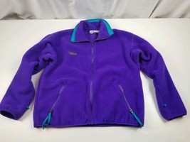 Vintage Retro Columbia Fleece Jacket Sweatshirt Full Zip Womens Size M P... - £15.18 GBP