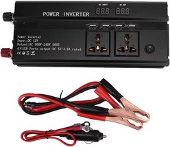 Suuonee Car Power Converter, 4000W Dc 12V To Ac 220V Lcd Display Pure Sine Wave - £87.64 GBP