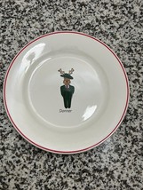 DONNER Rainbow Mountain Santa Reindeer 8&quot; Salad Plate ltd commodity pott... - $92.86 MXN