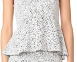 THEORY Womens Peplum Top Colisha Summer Black/White Size M G1216702 - $90.69