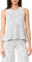 THEORY Womens Peplum Top Colisha Summer Black/White Size M G1216702 - £72.49 GBP