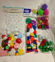 Assorted Craft Pom Poms Glitter 323 Pieces  - $10.88