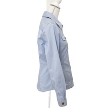 Pendleton Women’s Button Down Long Sleeve Stretch Tailored Shirt Jacket Blue M - £17.49 GBP
