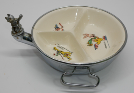 Vintage Farberware Divided Baby Warmer Metal Ceramic Oswald the Lucky Rabbit - $49.99