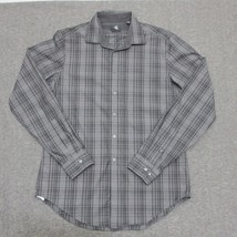 Calvin Klein Men&#39;s Button Up Shirt Long Sleeve Slim Fit Non Iron Plaid G... - £9.29 GBP