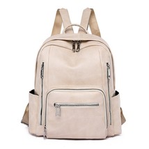 2022 Women Leather Backpa High Quality Female Vintage Backpack For Girls School  - £31.34 GBP