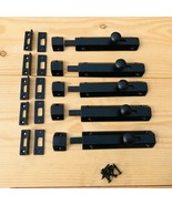 5 SLIDING IRON LOCKS KEYLESS DEADBOLT SECURITY BARN DOOR GATE SHED CHEST... - $734.63 MXN