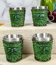 Tree Spirit Forest Dryad Foliage Leaf Pattern Greenman 2oz Shot Glasses ... - $29.99