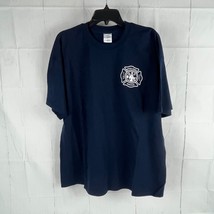 Gildan Men&#39;s Size XL Sugar Creek Missouri Fire Department T-Shirt Blue Logo - £17.53 GBP