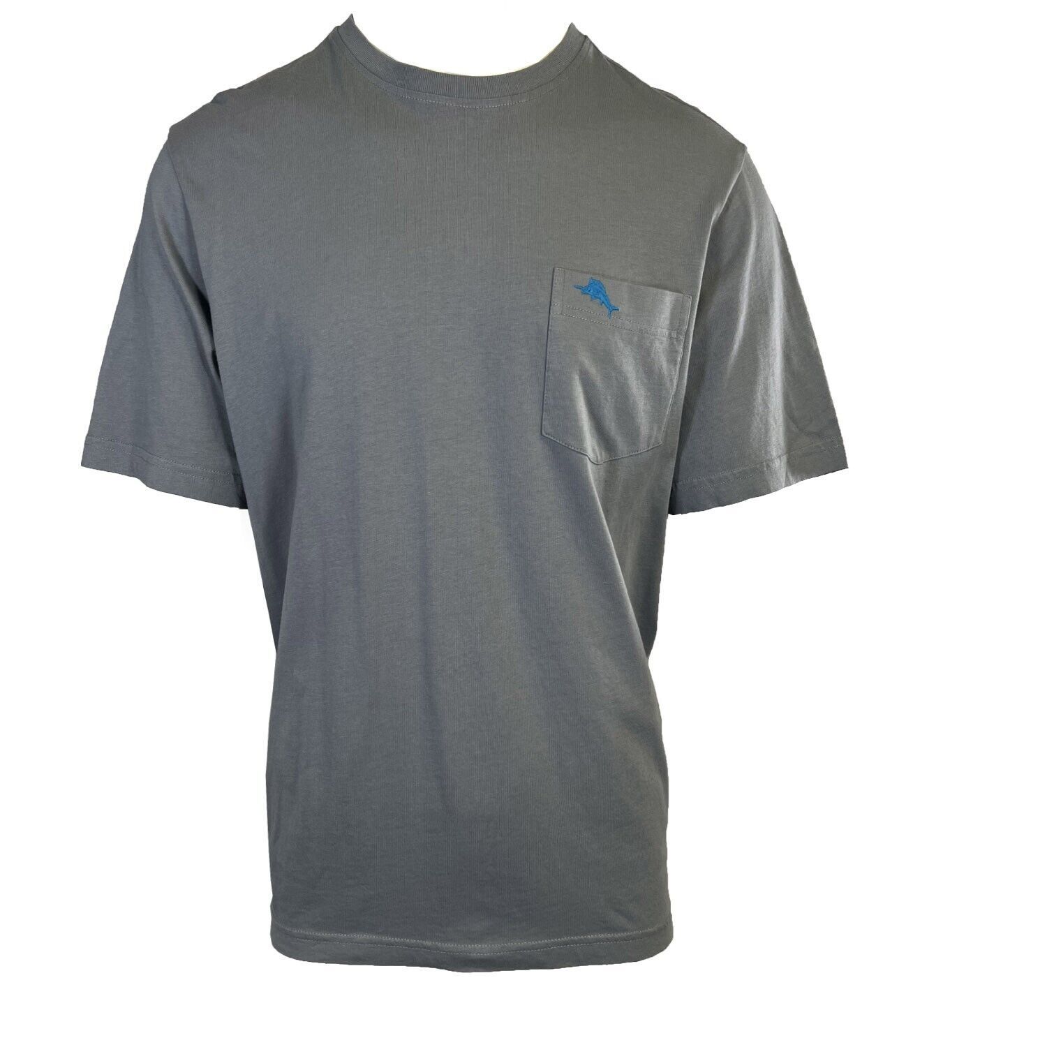 Tommy Bahama Men's Iced Slate T-Shirt Crew Neck Bali Skyline Blue Logo Tee (S54)