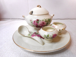 6pc Miniature Soup Tureen Formalities By Baum Brothers Victorian Rose Collection - £17.75 GBP