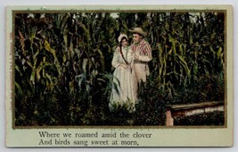 Farmer And Woman Romance In The Corn Field Postcard B35 - £5.60 GBP