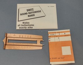 Vintage Scovill Dritz Bound Buttonhole Maker No. 556 USA Made W/ Instructions - £6.36 GBP