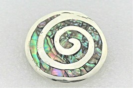 Vintage Paula Shell Pin Pendant REAL SOLID .925 Sterling Silver 5.5 g - £57.56 GBP