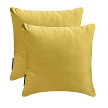 The HomeCentric Luxury Throw Pillow Covers Solid Set of 2- Diull Yellow ... - $22.60+