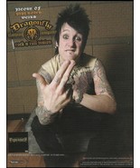 Papa Roach Jacoby Shaddix (aka Coby Dick) 2006 Dragonfly Clothing ad print - $4.01