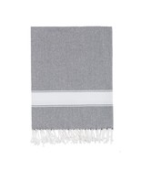 Bello Turkish Beach Towel, Soft Peskir Black, Handwoven Peshtemal, 39 x ... - $27.95