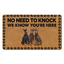 Funny Doberman Pinscher Dog Doormat No Need To Knock Mat Gift For Dogs Pet Lover - £31.61 GBP